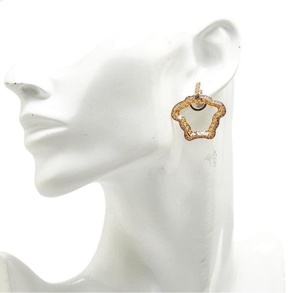 Versace Gold Medusa Earrings - Picture 8 of 9